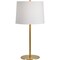 Signature Home Collection 27" Antique Brass Table Lamp with White Drum Shade